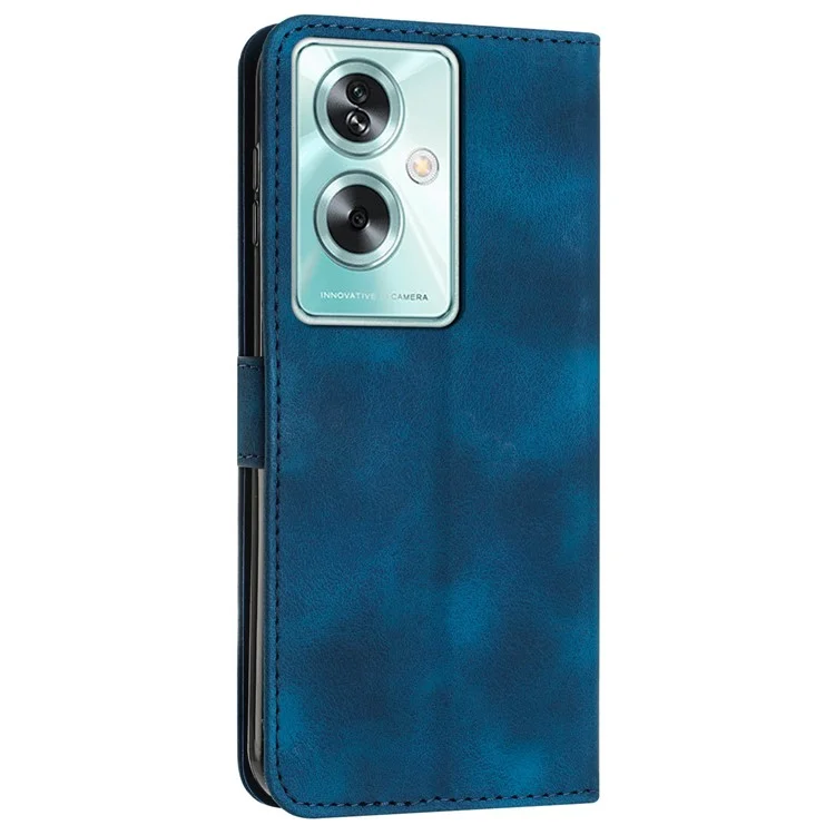 For OnePlus Nord N30 SE 5G / Oppo A79 5G / A2 5G Wallet Phone Stand Cover Anti-Scratch Phone Shell Case - Sapphire