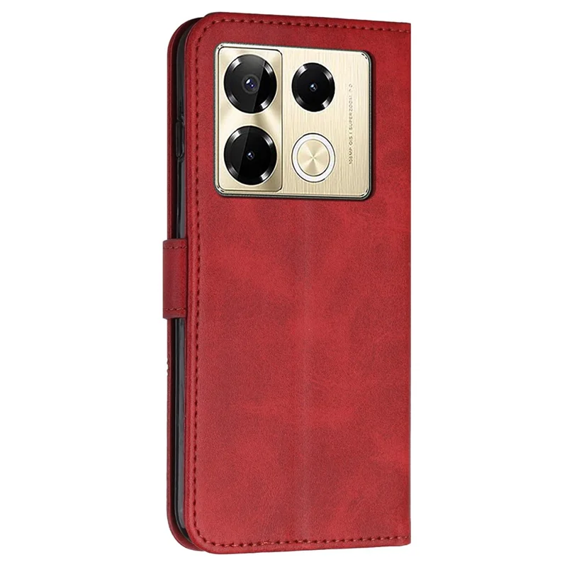 For Infinix Note 40 Pro 4G / 40 Pro 5G / 40 Pro+ Case PU Leather Calf Texture Mobile Phone Cover - Red