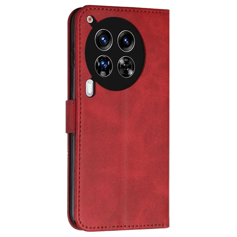 For TECNO Camon 30 Premier 5G CL9 Case Stand Design Leather Full Wrapped Phone Cover - Red