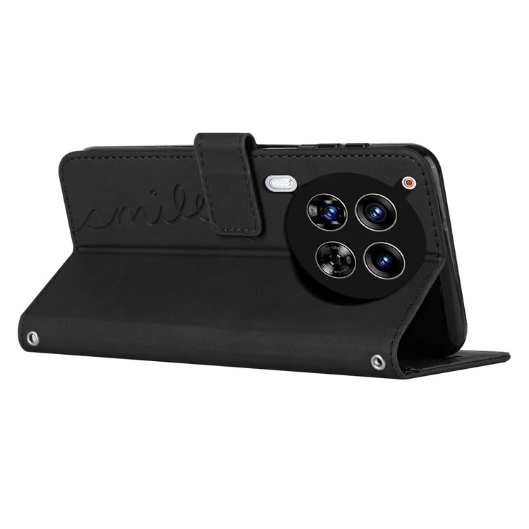 Per TECNO Camon 30 Premier 5G CL9 Custodia PU Leather Imprinted Love Heart Phone Cover - Nero