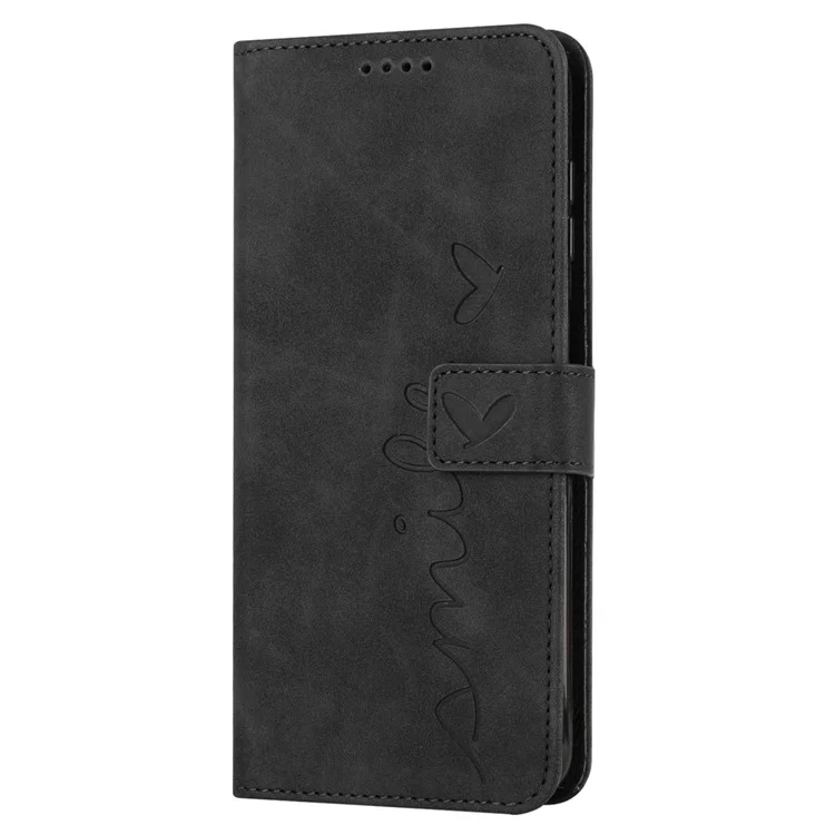 Per TECNO Camon 30 Premier 5G CL9 Custodia PU Leather Imprinted Love Heart Phone Cover - Nero