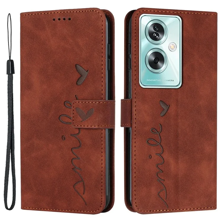 For Oppo A79 5G / A2 5G / OnePlus Nord N30 SE 5G Phone Case Anti-fall PU Leather Stand Shell - Brown