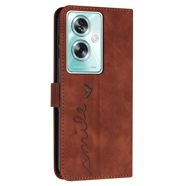 For Oppo A79 5G / A2 5G / OnePlus Nord N30 SE 5G Phone Case Anti-fall PU Leather Stand Shell - Brown