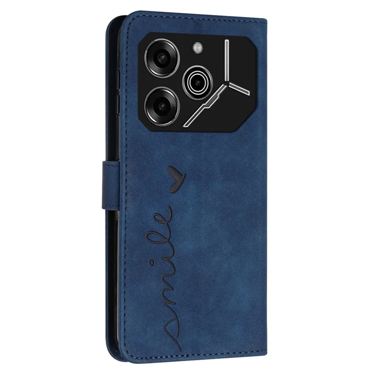 For TECNO Pova 6 Pro 5G LI9 Phone Case Magnetic Clasp PU Leather Stand Shell - Sapphire