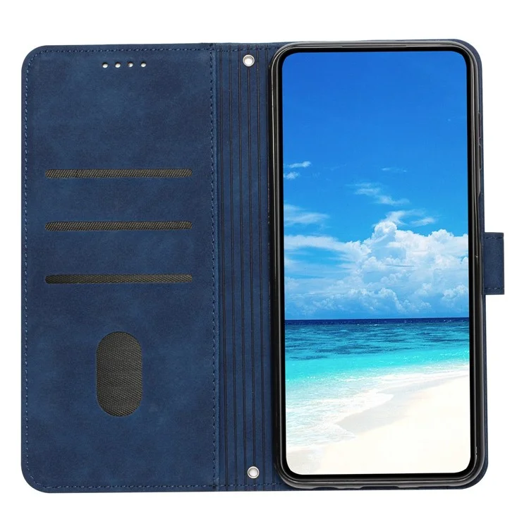 For TECNO Pova 6 Pro 5G LI9 Phone Case Magnetic Clasp PU Leather Stand Shell - Sapphire