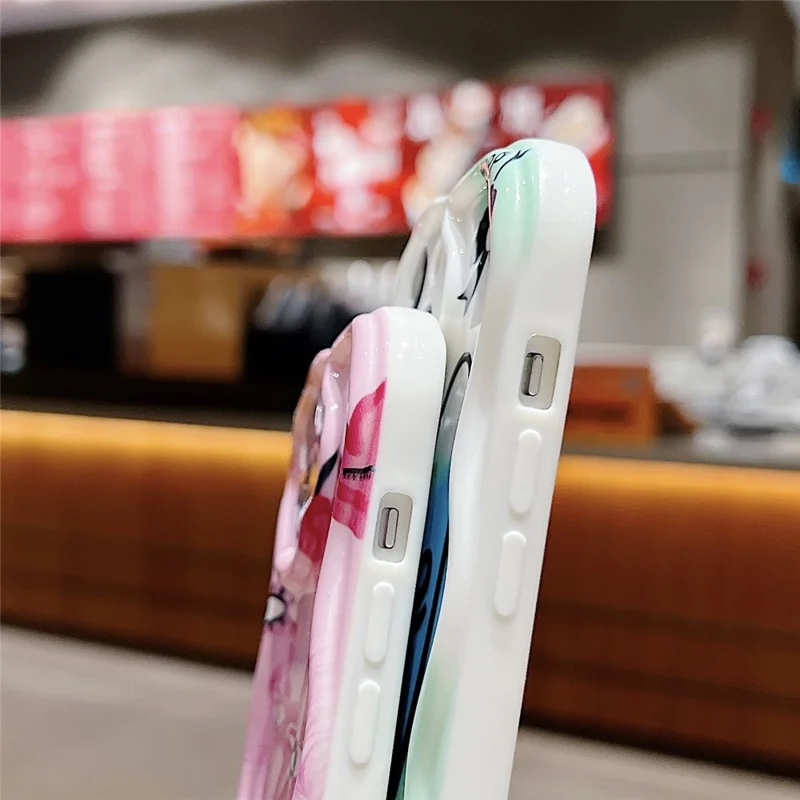 For iPhone 14 Back Case Soft TPU Pattern Printing Back Phone Cover - Eye Graffiti