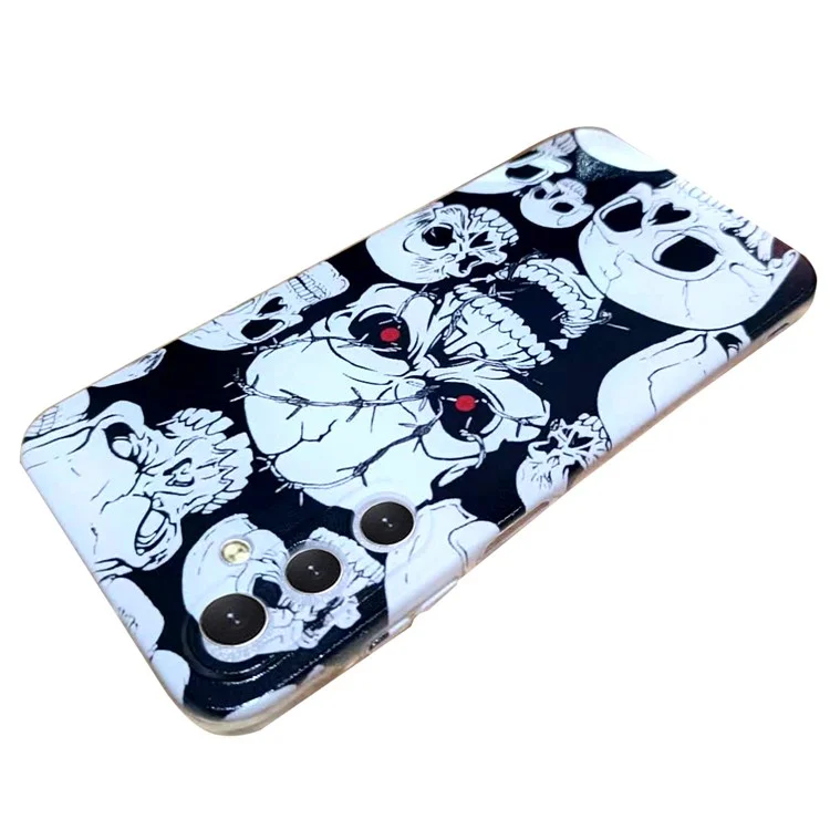 Для Samsung Galaxy S24+ Case Мягкий TPU с узором Printed Phone Cover - Skull