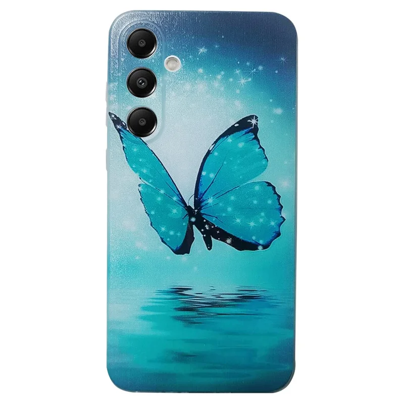 For Samsung Galaxy S24+ Case Soft TPU Pattern Printed Phone Cover - Blue Butterfly