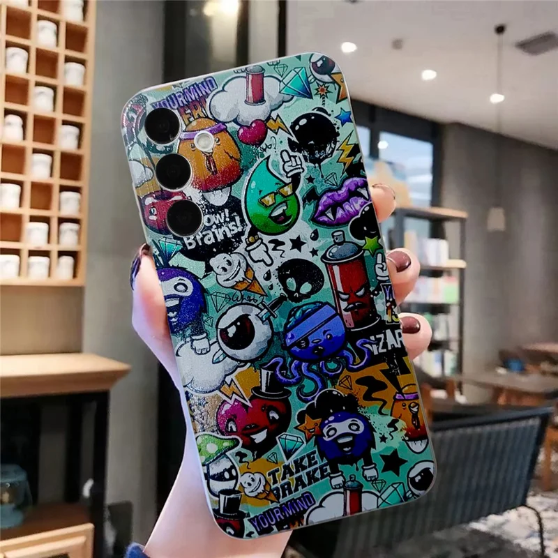 For Samsung Galaxy S24 Ultra TPU Case Pattern Printing Slim Phone Cover - Garbage
