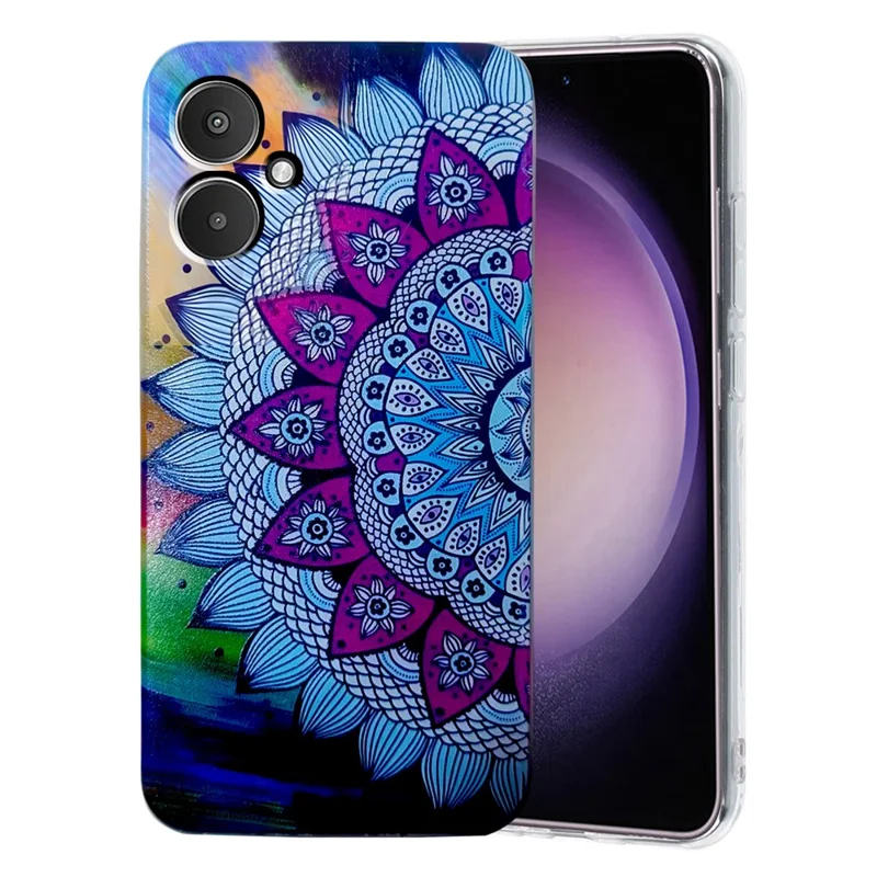 For Xiaomi Redmi 13C 4G / Poco C65 4G TPU Case Pattern Printing Phone Cover Wholesale - Mandala Flower