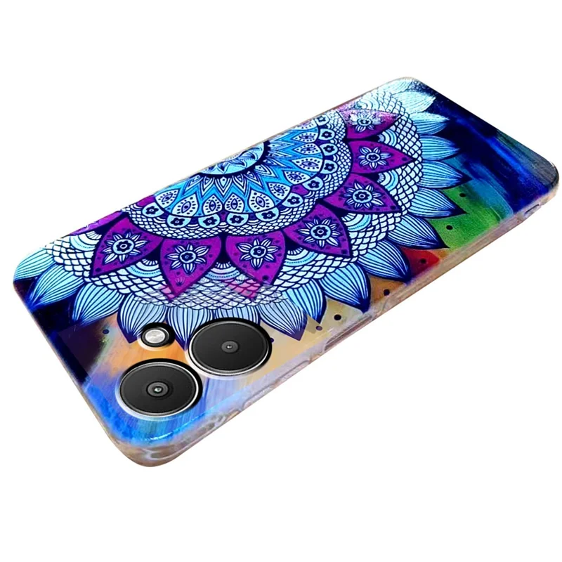 For Xiaomi Redmi 13C 4G / Poco C65 4G TPU Case Pattern Printing Phone Cover Wholesale - Mandala Flower