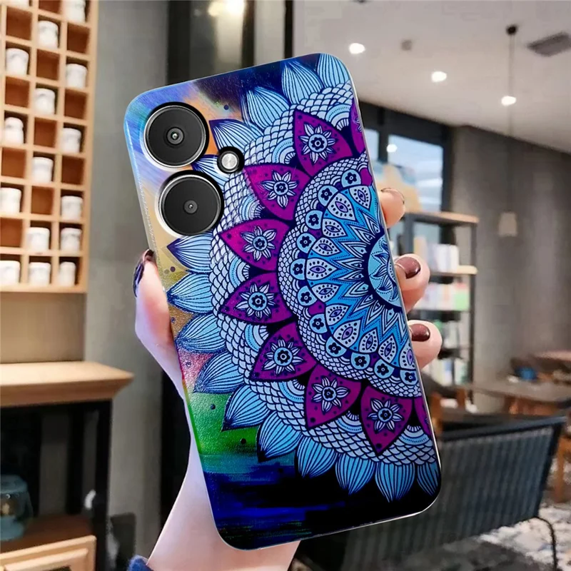 For Xiaomi Redmi 13C 4G / Poco C65 4G TPU Case Pattern Printing Phone Cover Wholesale - Mandala Flower