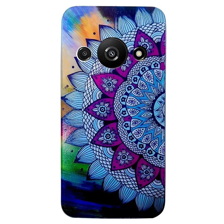 Für Xiaomi Redmi A3 4G / Poco C61 4G Handyhülle Muster Bedrucken Soft TPU Rückseite - Mandala Blume