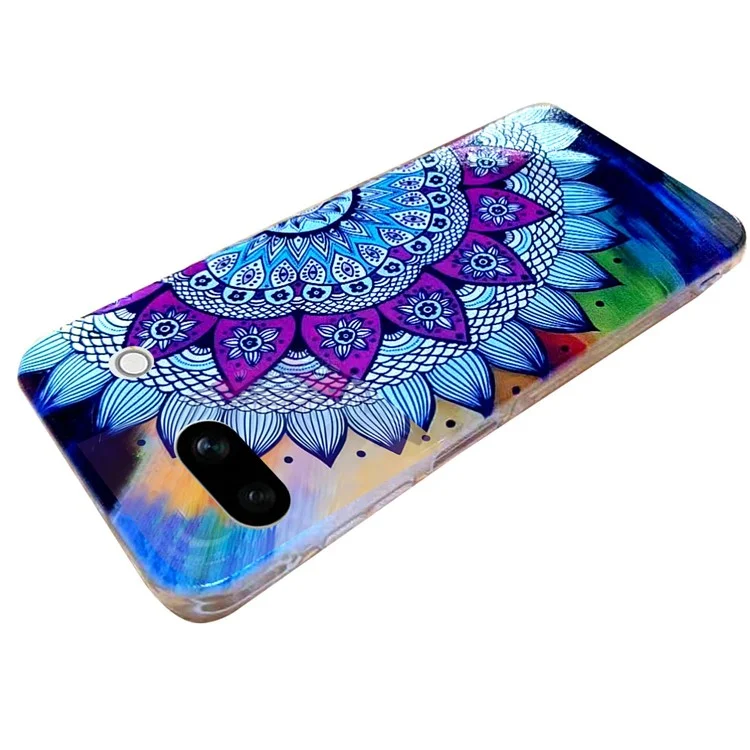 Para Google Pixel 8a Wholesale Case Pattern Printing Soft TPU Phone Cover - Mandala Flower