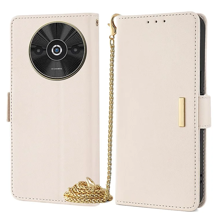 Per Xiaomi Redmi A3 / Poco C61 4G Custodia in Pelle RFID Blocking Portafoglio Cover per Telefono con Tracolla - Bianco