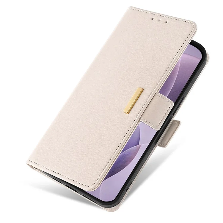 Per Xiaomi Redmi A3 / Poco C61 4G Custodia in Pelle RFID Blocking Portafoglio Cover per Telefono con Tracolla - Bianco