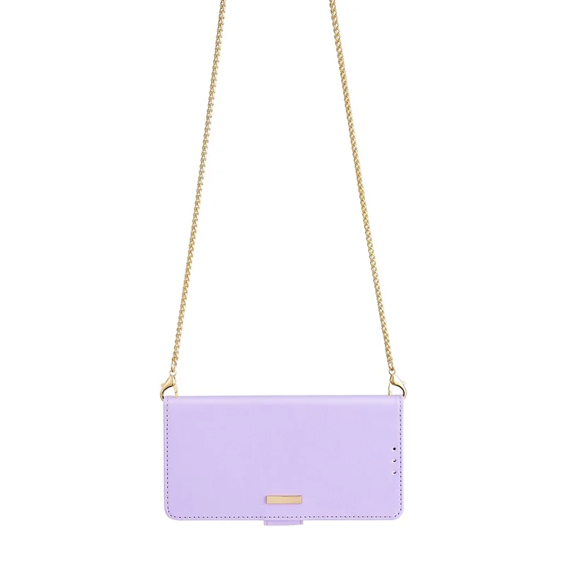 For Xiaomi Redmi A3 / Poco C61 4G Leather Case RFID Blocking Wallet Phone Cover with Crossbody Strap - Purple