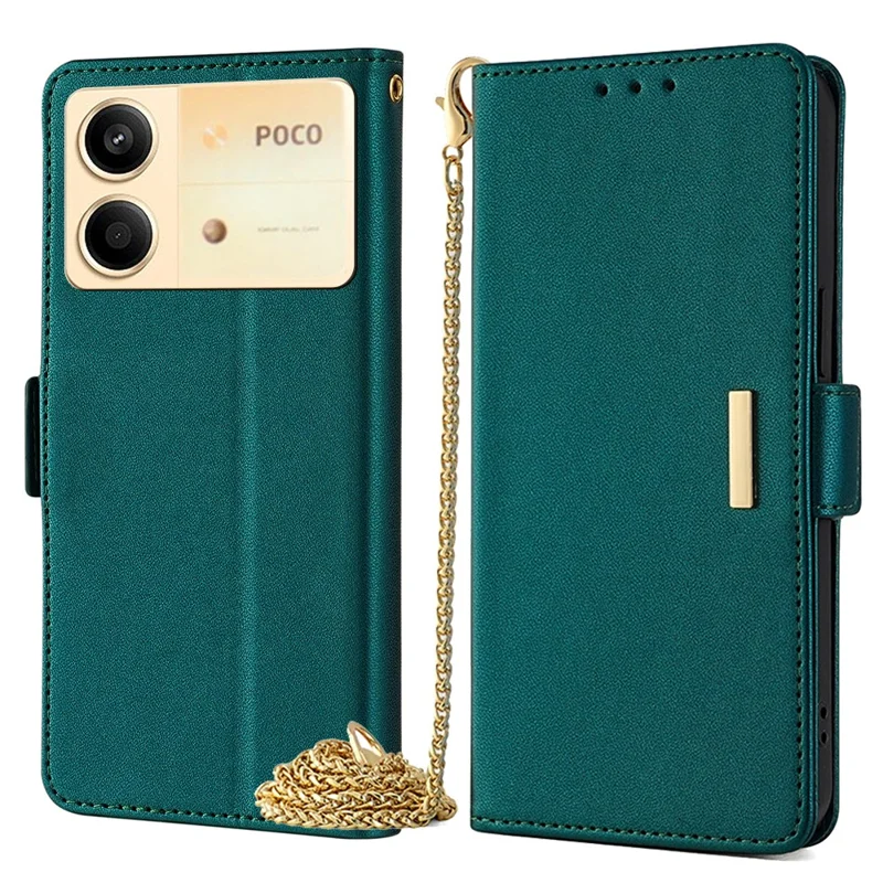For Xiaomi Redmi Note 13R Pro 5G Wallet Case RFID Blocking Leather Flip Phone Cover - Green