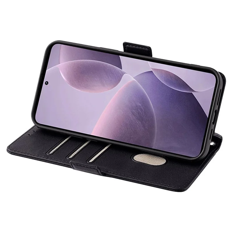 For Xiaomi 14 Pro Case with Golden Chain Shoulder Strap RFID Blocking Leather Phone Cover - Black