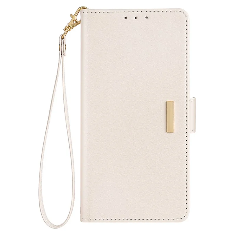 For Samsung Galaxy M34 5G / F34 5G Wallet Case RFID Blocking Leather Phone Cover with 2 Straps - White