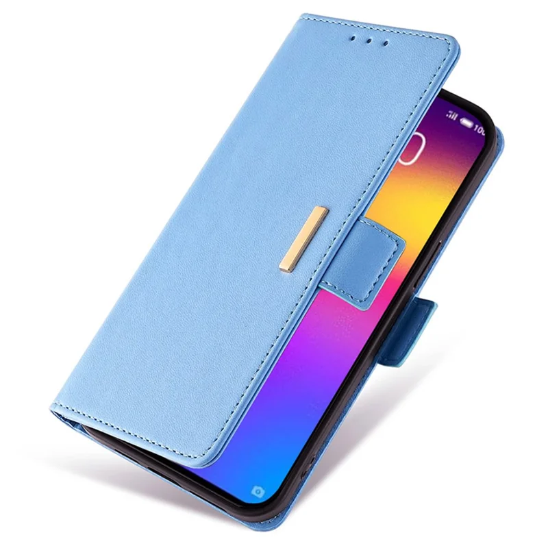 For Meizu Note 9 Case PU Leather Shockproof TPU Shell Wallet Phone Cover RFID Blocking - Blue