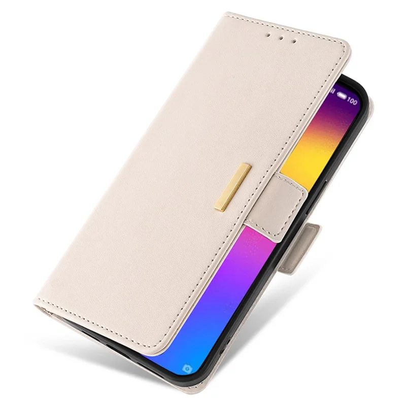 Til Meizu Note 9 Case PU-læder Stødfast TPU-skrog Wallet-telefonbeskyttelse med RFID-blokerering - Hvid