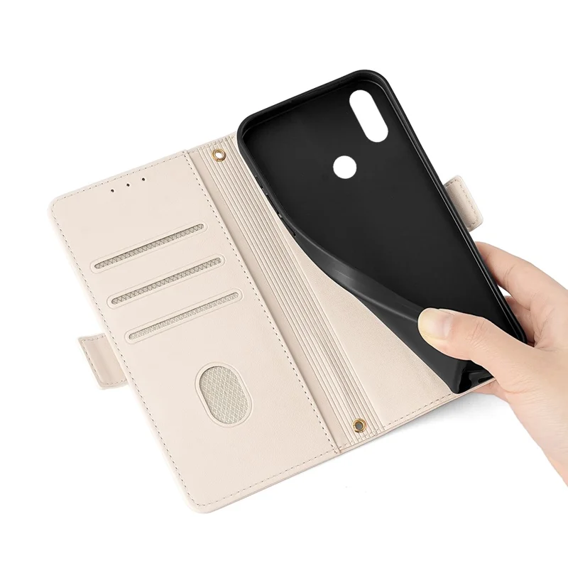 Til Meizu Note 9 Case PU-læder Stødfast TPU-skrog Wallet-telefonbeskyttelse med RFID-blokerering - Hvid