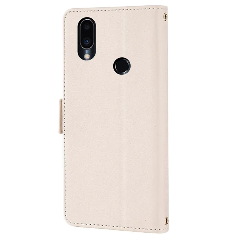 Til Meizu Note 9 Case PU-læder Stødfast TPU-skrog Wallet-telefonbeskyttelse med RFID-blokerering - Hvid