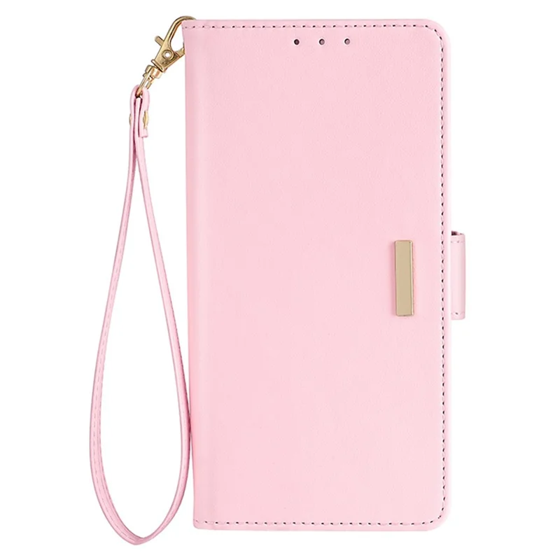 For Honor 90 GT 5G Wallet Case RFID Blocking Leather Phone Cover with 2 Straps - Pink