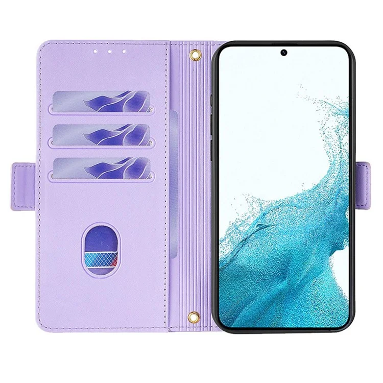 Per Samsung Galaxy A15 4G / 5G Crossbody Wallet Case RFID Blocking Stand PU Leather Phone Cover - Viola