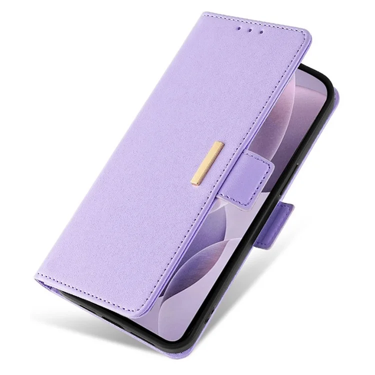 Per Samsung Galaxy A15 4G / 5G Crossbody Wallet Case RFID Blocking Stand PU Leather Phone Cover - Viola