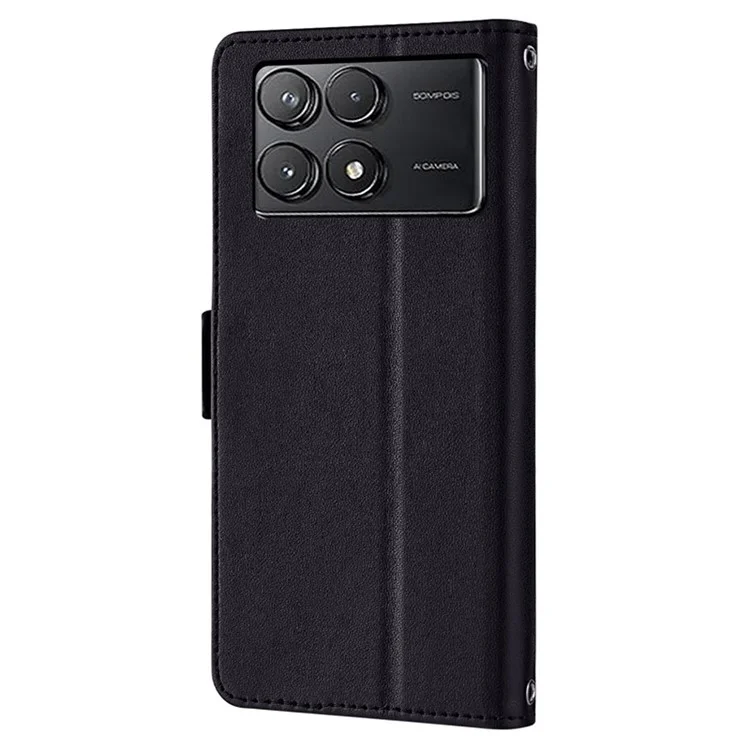Для Xiaomi Poco F6 Pro 5G / Redmi K70 5G / K70 Pro 5G Чехол RFID-блокировка Кожаный кошелек Чехол для телефона - Черный