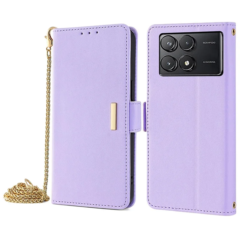 For Xiaomi Poco F6 Pro 5G / Redmi K70 5G / K70 Pro 5G Case RFID Blocking Wallet Leather Stand Phone Cover - Purple