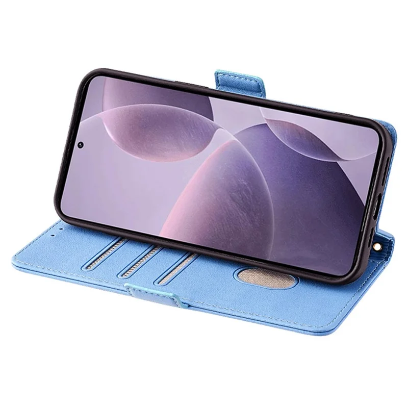 For Xiaomi Poco F6 Pro 5G / Redmi K70 5G / K70 Pro 5G Case RFID Blocking Wallet Leather Stand Phone Cover - Blue