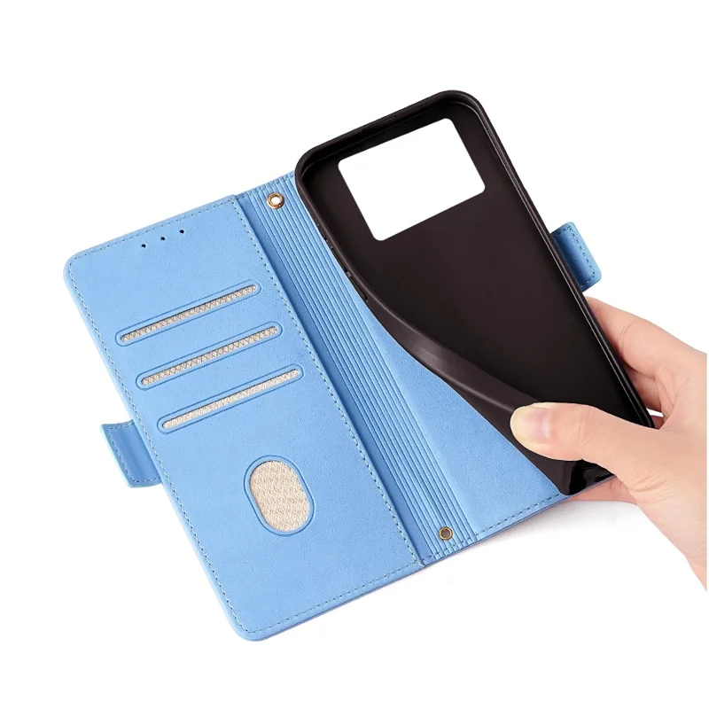 For Xiaomi Poco F6 Pro 5G / Redmi K70 5G / K70 Pro 5G Case RFID Blocking Wallet Leather Stand Phone Cover - Blue