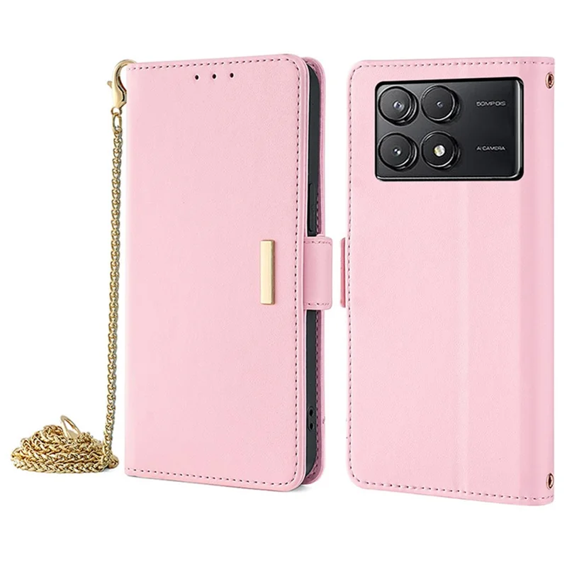 For Xiaomi Poco F6 Pro 5G / Redmi K70 5G / K70 Pro 5G Case RFID Blocking Wallet Leather Stand Phone Cover - Pink