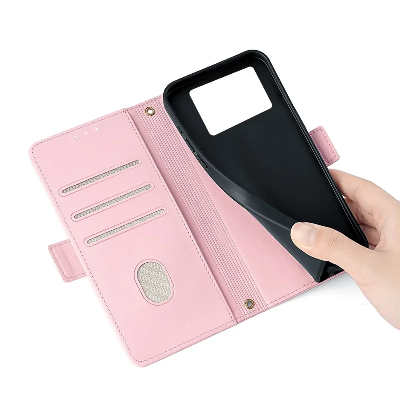 For Xiaomi Poco F6 Pro 5G / Redmi K70 5G / K70 Pro 5G Case RFID Blocking Wallet Leather Stand Phone Cover - Pink