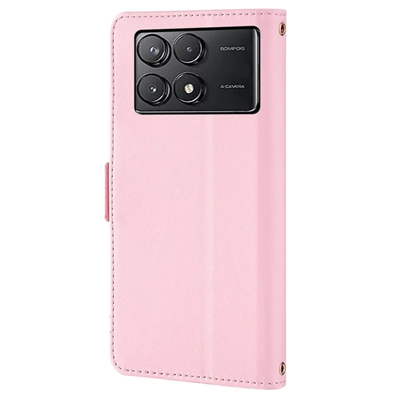 For Xiaomi Poco F6 Pro 5G / Redmi K70 5G / K70 Pro 5G Case RFID Blocking Wallet Leather Stand Phone Cover - Pink