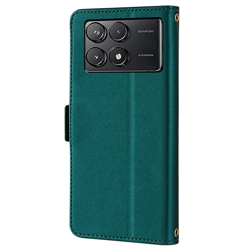 Para Xiaomi Poco F6 Pro 5G / Redmi K70 5G / K70 Pro 5G Case RFID Blocking Wallet Leather Stand Phone Cover - Verde
