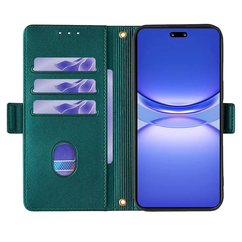 For Huawei nova 12 Pro 5G / nova 12 Ultra 5G Case RFID Blocking PU Leather Stand Crossbody Phone Cover - Green