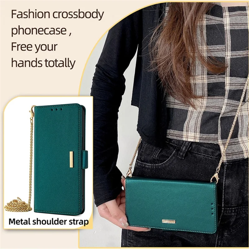 For Huawei nova 12 Pro 5G / nova 12 Ultra 5G Case RFID Blocking PU Leather Stand Crossbody Phone Cover - Green