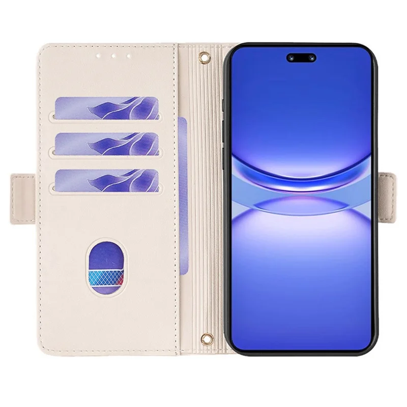 For Huawei nova 12 Pro 5G / nova 12 Ultra 5G Case RFID Blocking PU Leather Stand Crossbody Phone Cover - White