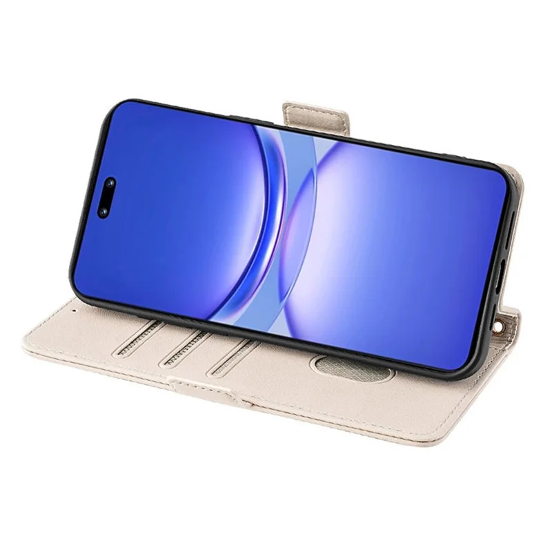 For Huawei nova 12 Pro 5G / nova 12 Ultra 5G Case RFID Blocking PU Leather Stand Crossbody Phone Cover - White