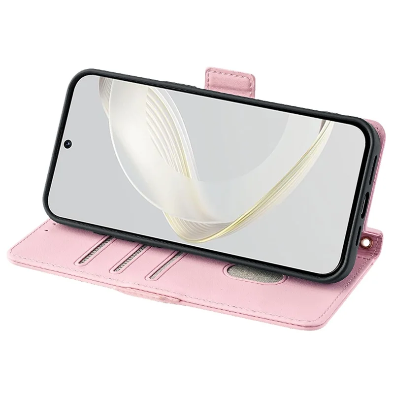 For Huawei nova 11 / nova 12s 4G / nova 12 Lite 4G Leather Phone Case with RFID Blocking Wallet - Pink