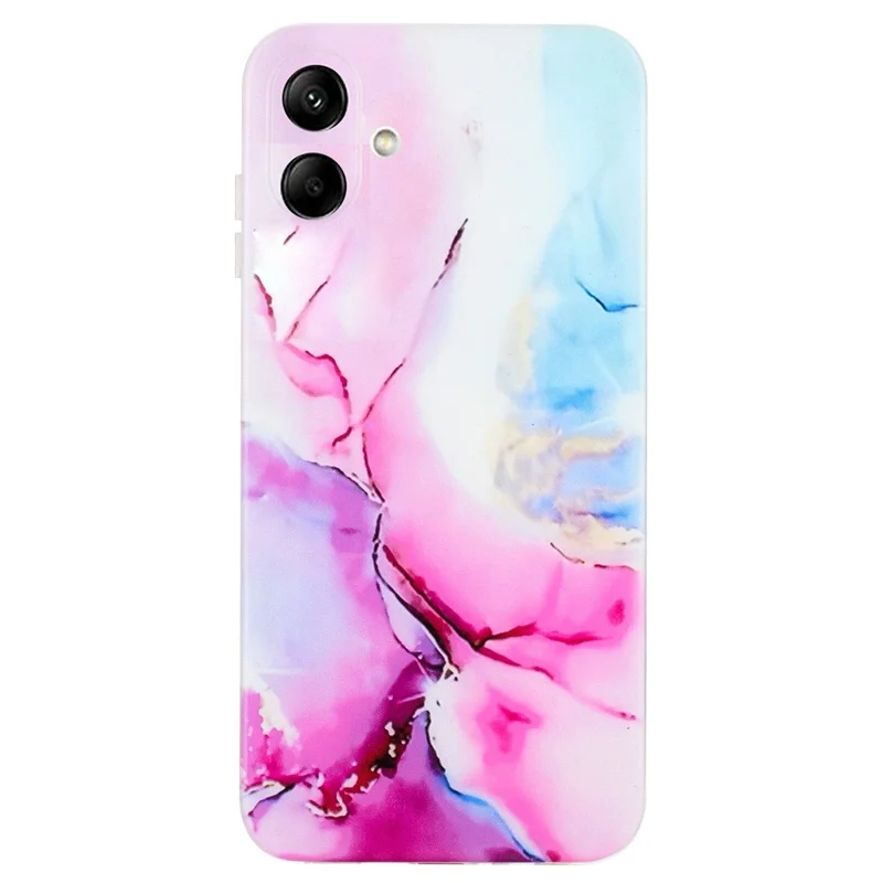 For Samsung Galaxy A05 4G Case Marble Pattern Print Soft TPU Phone Cover - Pink  /  Blue
