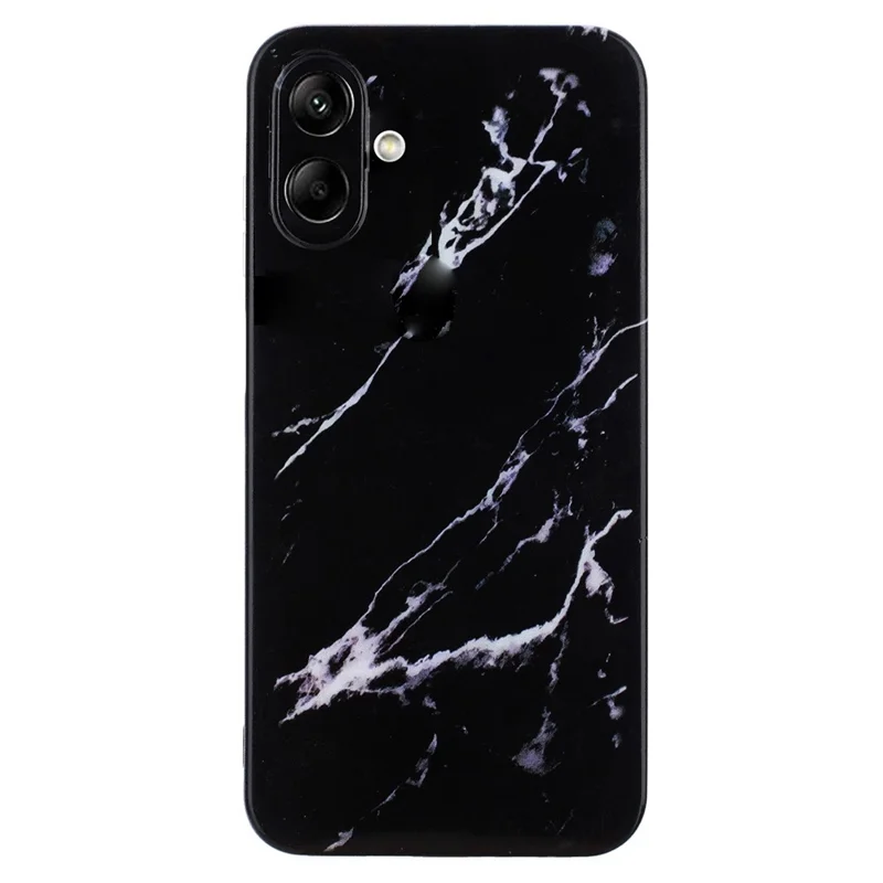 For Samsung Galaxy A05 4G Case Marble Pattern Print Soft TPU Phone Cover - Black