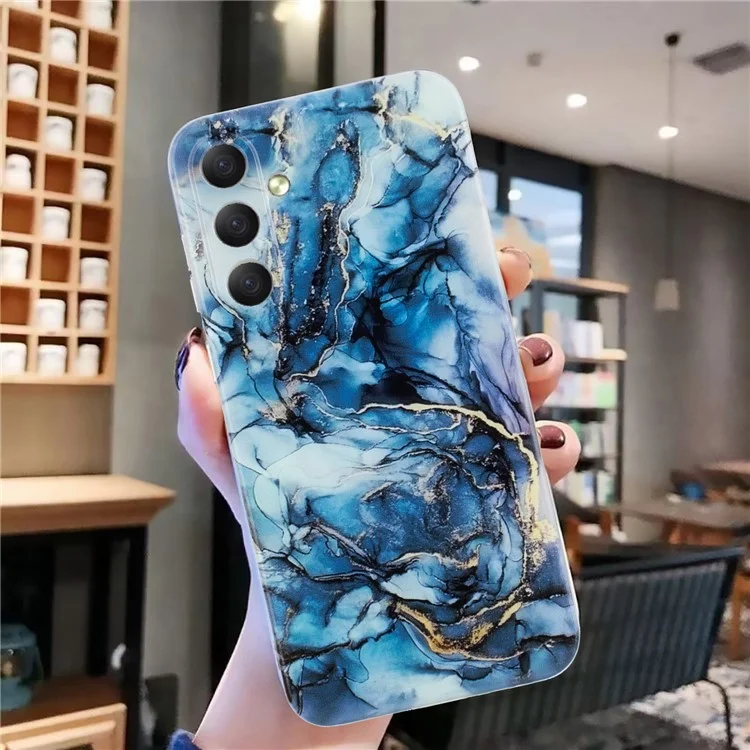 For Samsung Galaxy A15 5G TPU Case Marble Pattern Mobile Phone Cover Wholesale - Grey