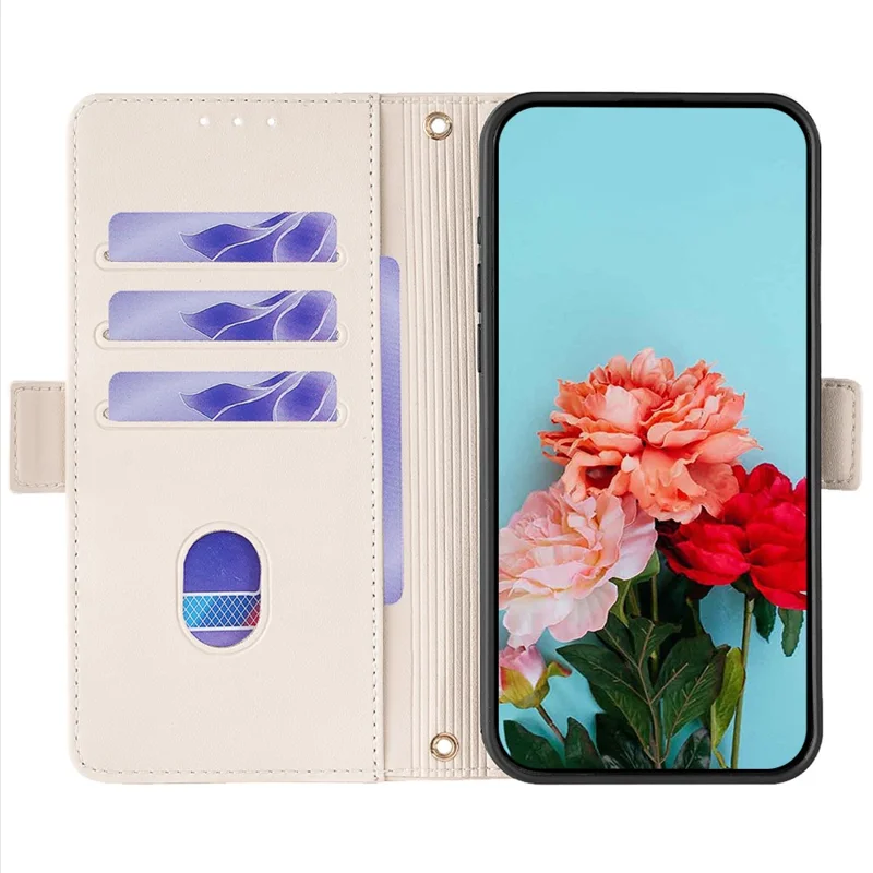 For Google Pixel 7 Pro 5G Wallet Phone Case RFID Blocking Shockproof Leather Cover - White