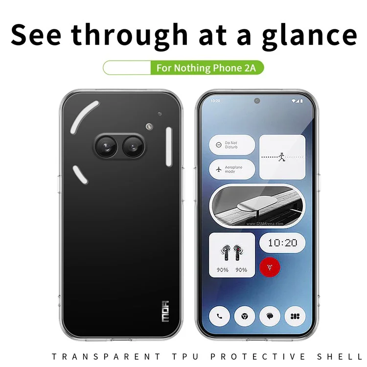 MOFI For Nothing Phone (2a) Plus / Phone (2a) Capa TPU Acabamento Suave