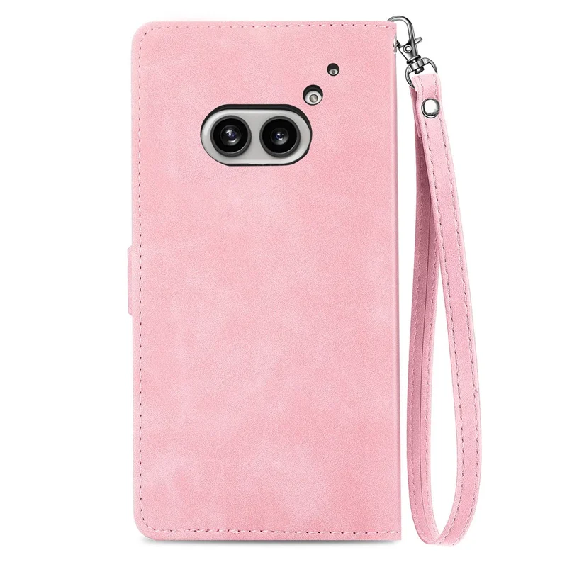 Für Nothing Phone (2a) Plus / Phone (2a) Case Reißverschluss-Geldbörse Blumenprägung PU-Leder Handyhülle Großhandel - Pink